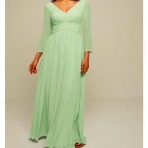 AW Kalei Bridesmaid Prom Formal Special Occasion Wedding Guest Dress, 12, Green